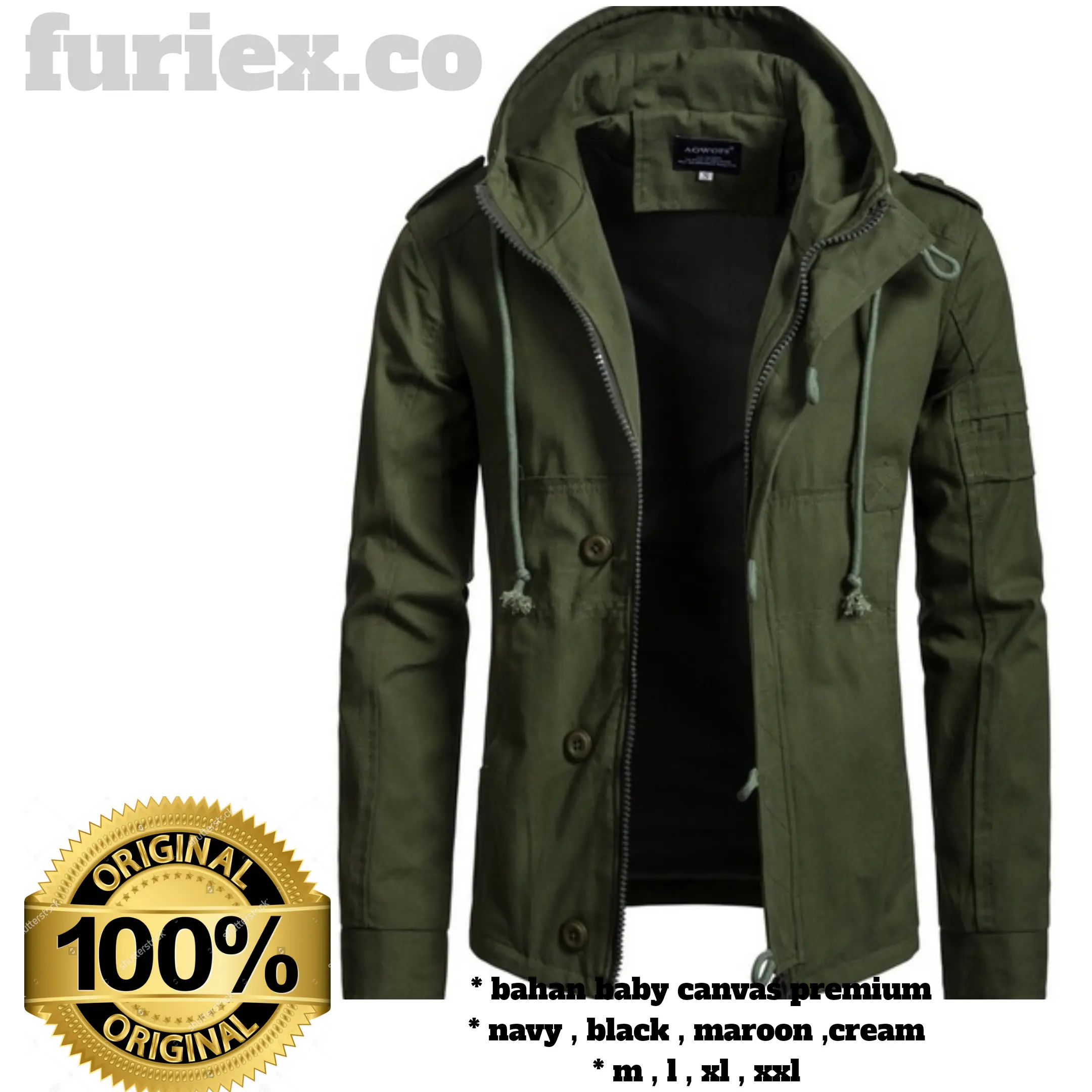 Jaket pria parka FRX Bloosey jaket hoodie keren babycanvas/best produk