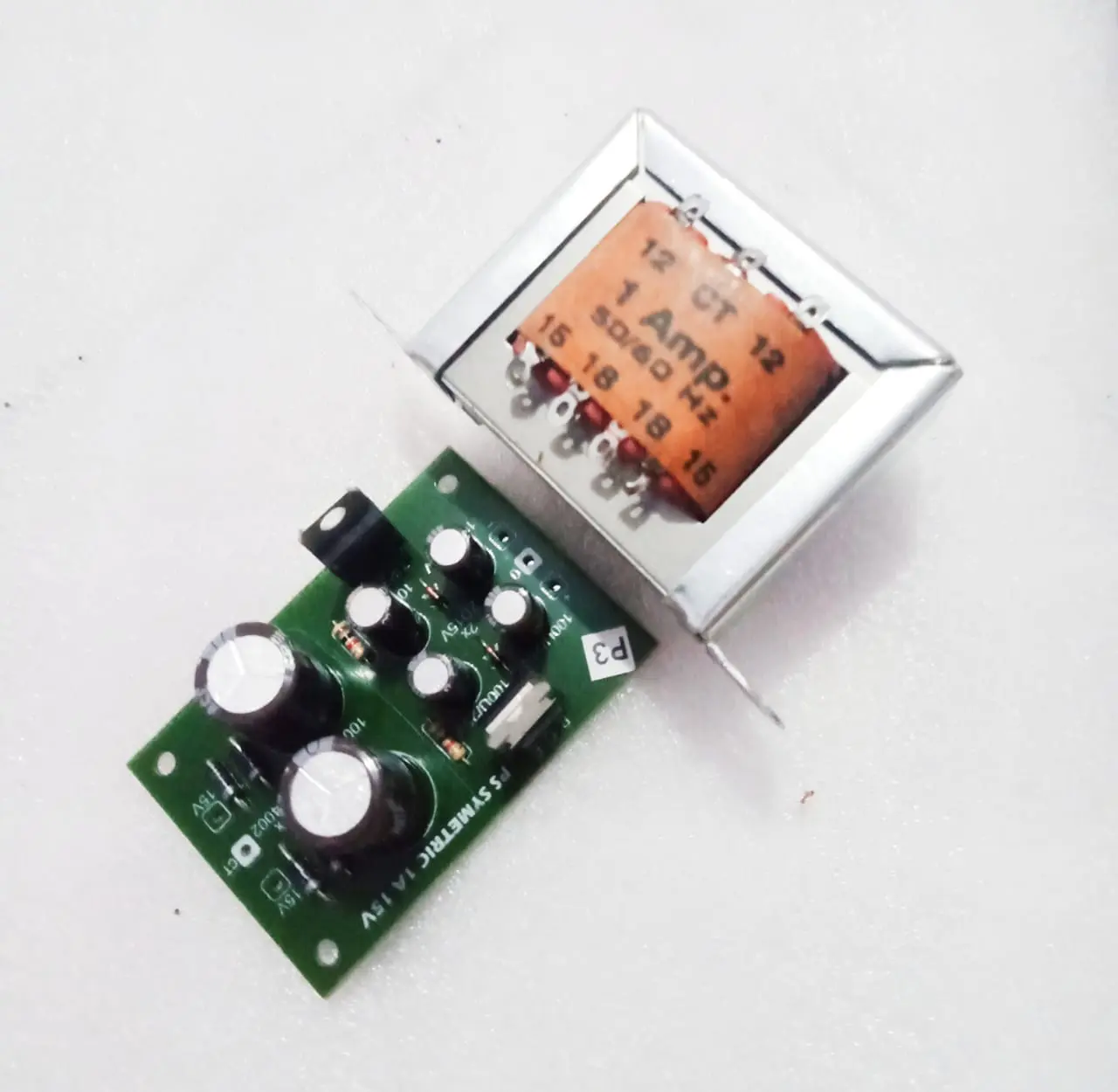 PSU Simetric 15V CT 1A Komplit Travo
