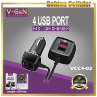 Gambar V-GeN Vgen Vcc4-02 Car Charge Mobil 4 Port USB Fast Charging dari Golden Celluler Kota Administrasi Jakarta Pusat 2 Tokopedia