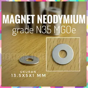 Magnet Ring Neodymium N35 d 13.5mm t 1mm Kancing Mainan Edukasi MURAH