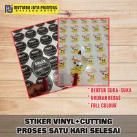 Gambar STIKER LABEL CUSTOM A3+ Vinyl dan Transparan cutting dari mutiara jaya printing Kab. Bekasi 4 Tokopedia