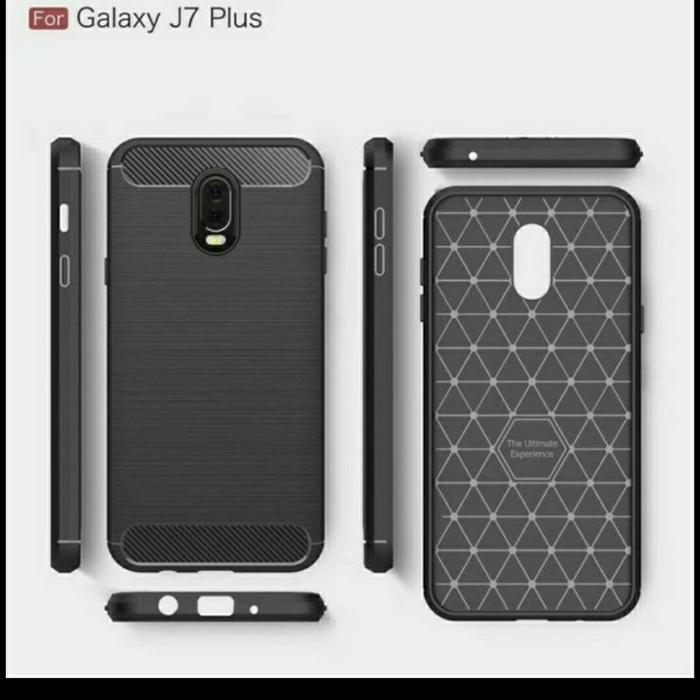 Gambar Samsung J7 Plus Soft Case Silikon Slim Fit Carbon Hitam dari EXCELLENT ACCECORIES Kota Administrasi Jakarta Pusat Tokopedia