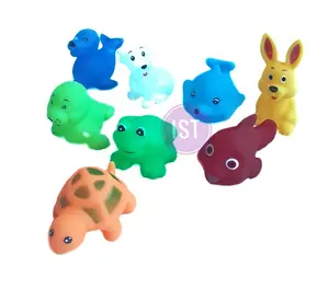 Mainan Anak Vynil Happy Play Water Binatang Campur 8 Pcs YLB558A-3