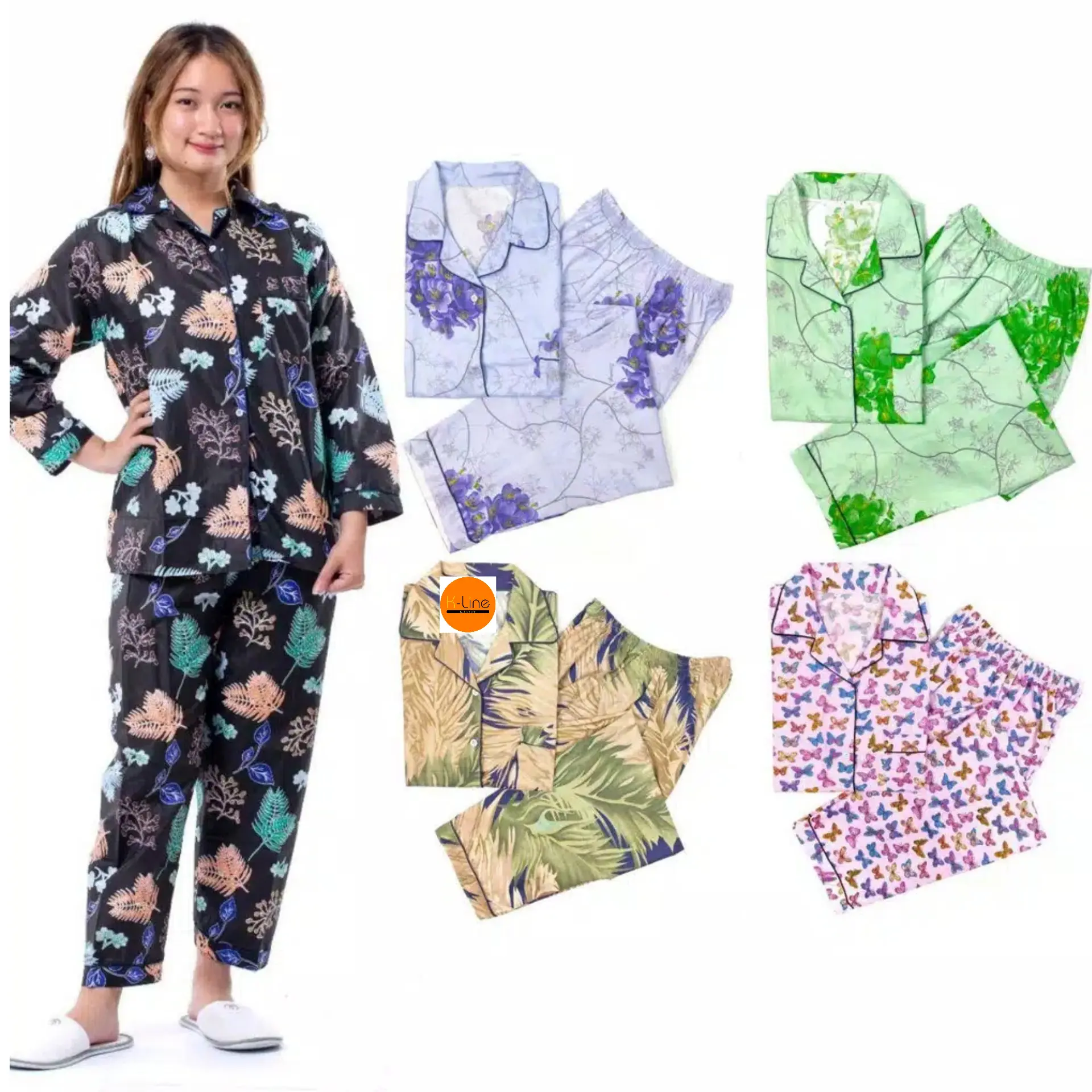 BAJU TIDUR PIYAMA WANITA JUMBO XXXL PP LENGAN PANJANG KARAKTER DASTER