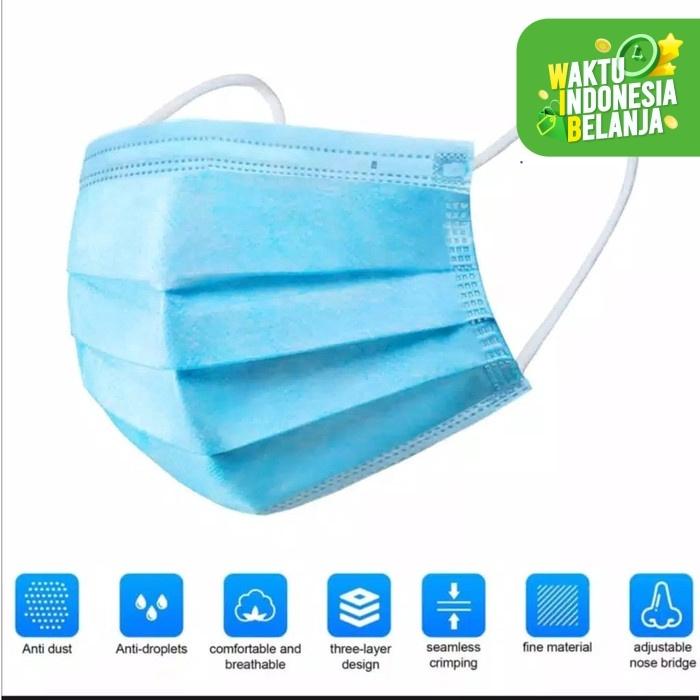 Masker 3Ply 3 Ply Grade Medical Bedah Medis Surgical Mask Earloop