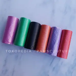 (D6) Kantong plastik kotoran anjing kucing hewan pet dog poop polos