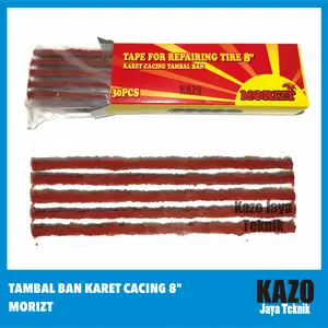 Tambal Ban Karet Cacing 8" / 8 Inch isi 30pcs / Tubles Refill - Morizt