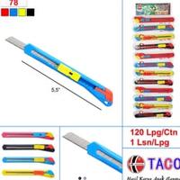 Gambar Cutter Taco CT-78 / Cutter Kecil Taco CT-78 dari main stationery Kota Administrasi Jakarta Barat 2 Tokopedia