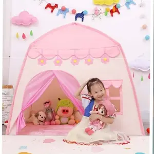 MAINAN TENDA ANAK BENTUK RUMAH PRINCESS CASTLE 002 PLAY TENT BLUE/PINK