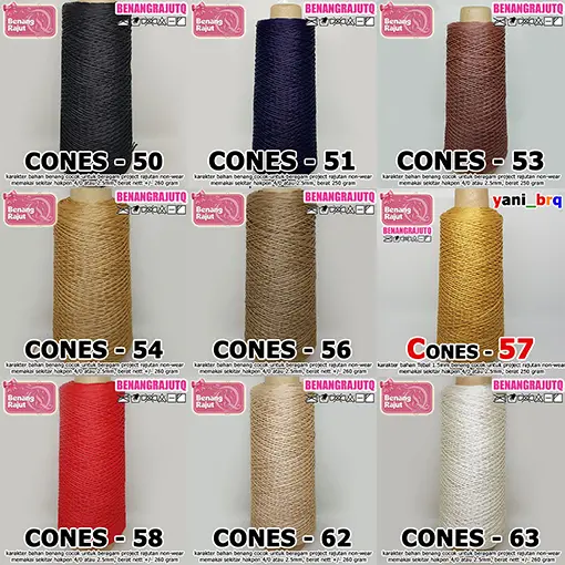BENANG RAJUT NILON PP D27 - CONES - GLANZ