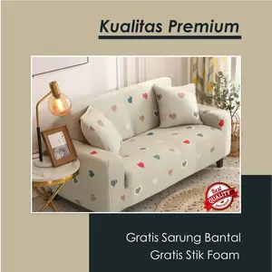 Cover Sofa 3 Seater Impian Bahan Elastis Lembut Halus High Quality