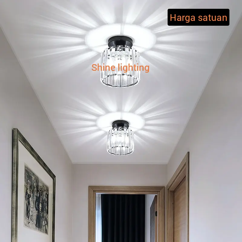Lampu hias plafon kristal ruang tamu tipe LP7782/1