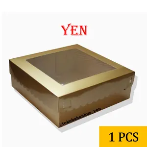 Kotak Kue Emas / Gold Cake Box Ukuran 20x20 / 22x22 / 25x25 / 30x30 - 20 x 20