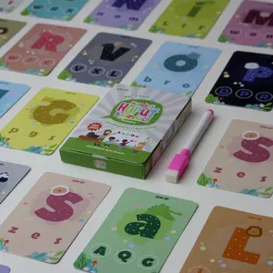 WIPE CLEAN MENEBAK HURUF BESAR KECIL - FLASHCARD BISA TULIS HAPUS