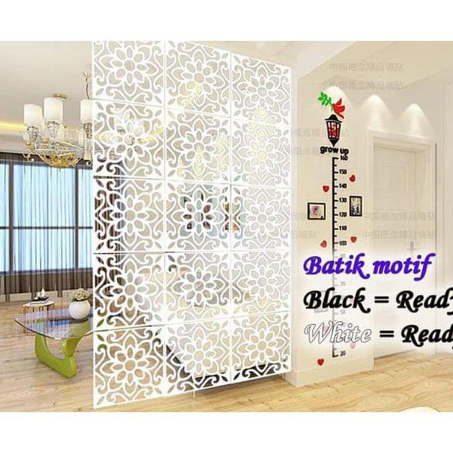Gambar VINTAGE 3D BATIK FLOWER TIRAI GANTUNG / PARTISI PENYEKAT RUANGAN - Putih dari METHWALLSTICKER Kab. Bekasi 5 Tokopedia