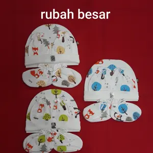 1 PCS topi set+sarung kaki+sarung tangan bayi