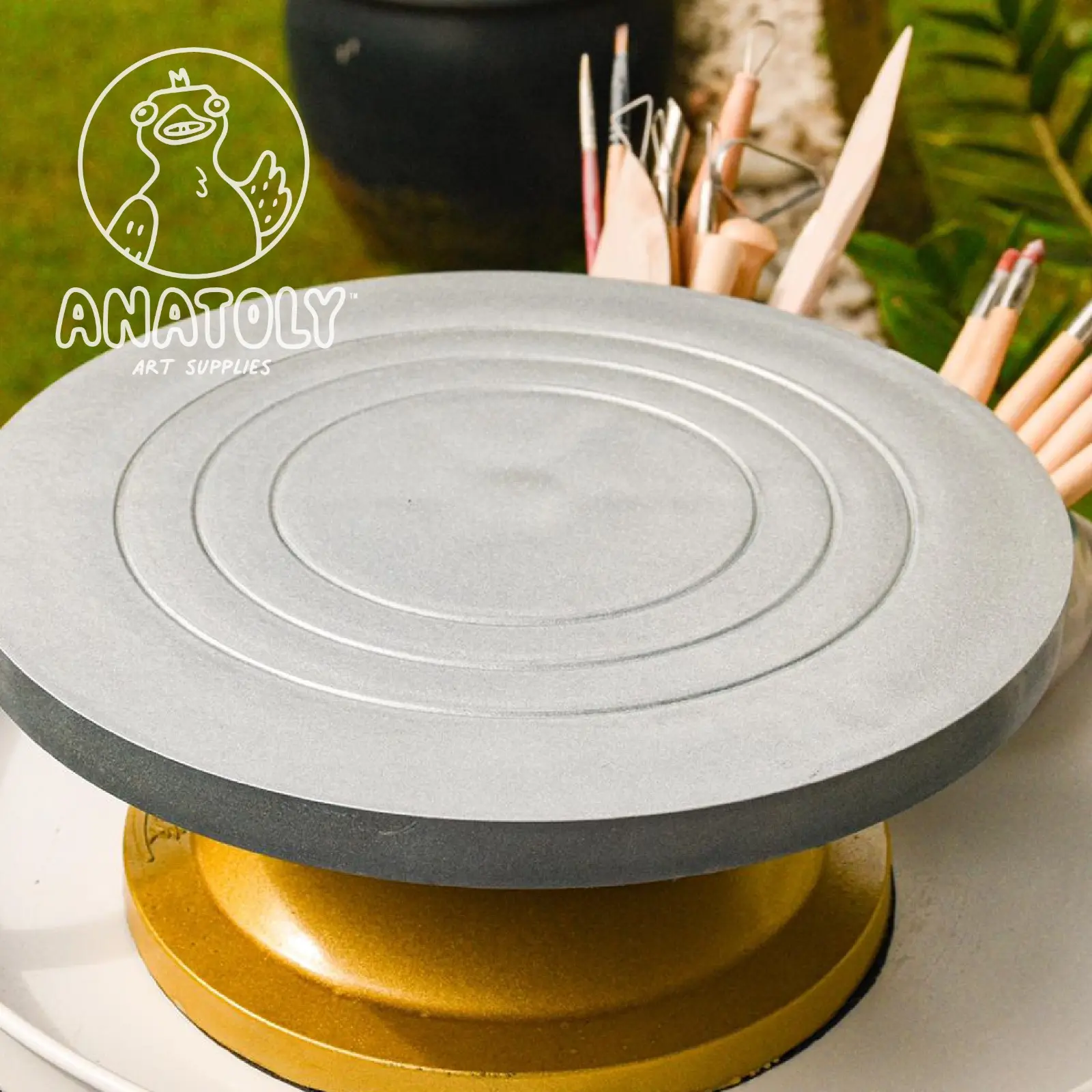 Pottery Turn Table / Banding wheel / Meja Putar Diameter 30 cm - READY