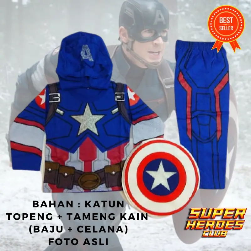 Baju Kostum Anak Superhero Captain America 3 Civil War 0