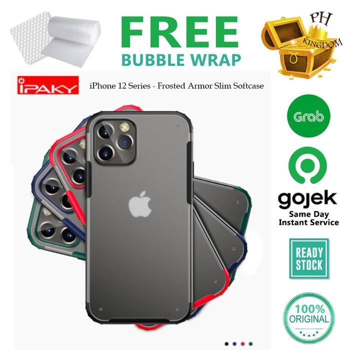 Gambar IPAKY iPhone 12 / Mini / Pro / Pro Max - Frosted Armor Slim Softcase - IPH 12 MINI, Hitam dari PH-KINGDOM Kota Administrasi Jakarta Barat Tokopedia