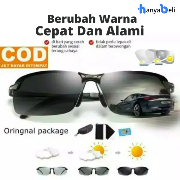 Kacamata Driving Polarized Photochromic UV400 Sports Sunglasses