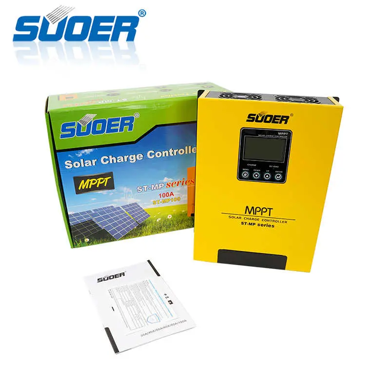 Suoer 12v/24v/48v 100A mppt solar charge controller solar regulator 0