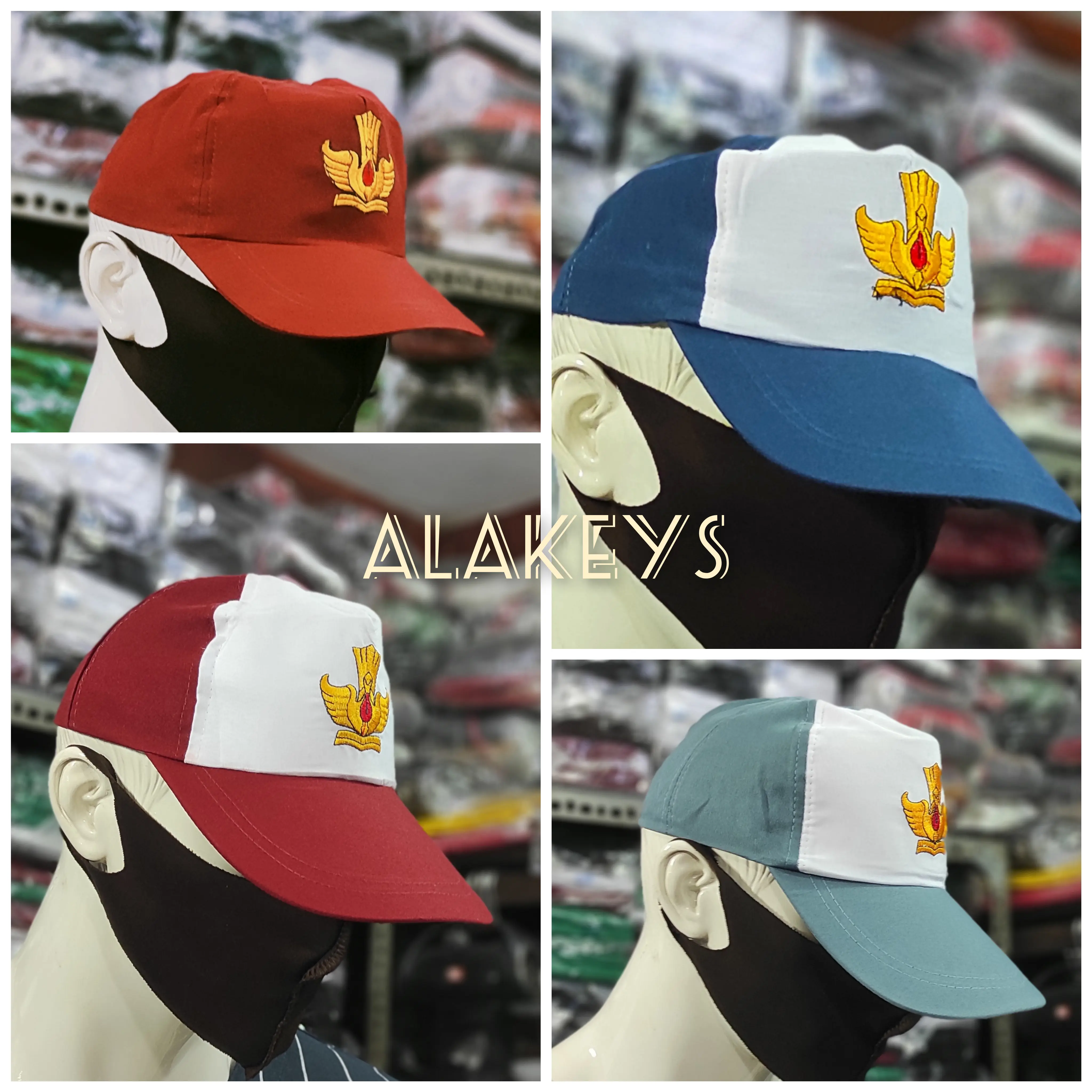 Topi SD SMP SMU/SMK Bordir fullcotton