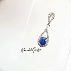 Liontin Emas Berlian Blue Sapphire S112005 - AG Jewellery