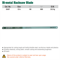 Gambar SATA TOOLS Mata Gergaji 24 Tooth Bi-metal Hacksaw Blade 93407 dari SATA OS Kota Administrasi Jakarta Utara 3 Tokopedia