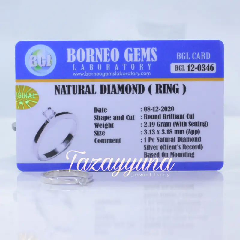Cincin perak wanita berlian eropa 0,10ct NA051 2
