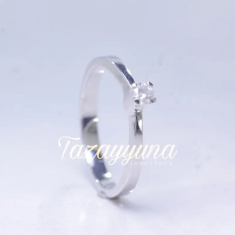 Cincin perak wanita berlian eropa 0,10ct NA051 1