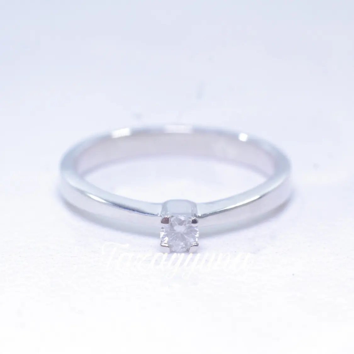 Cincin perak wanita berlian eropa 0,10ct NA051