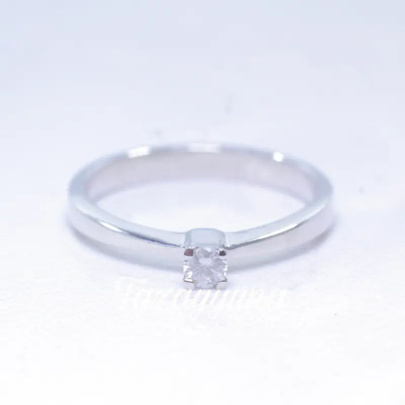 Cincin perak wanita berlian eropa 0,10ct NA051 0