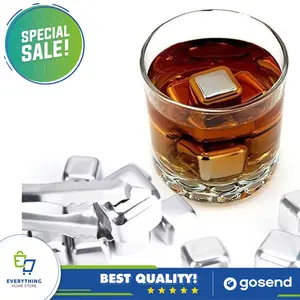 Reusable Stainless Steel Ice Cubes 4 Pcs