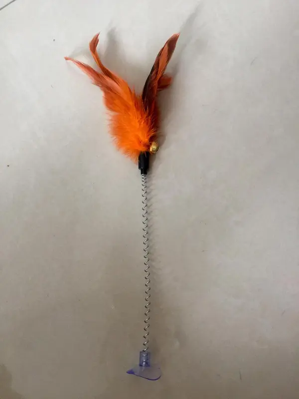 Cat Toy Mainan Kucing Bulu Tempel Dilantai dengan Lonceng 0