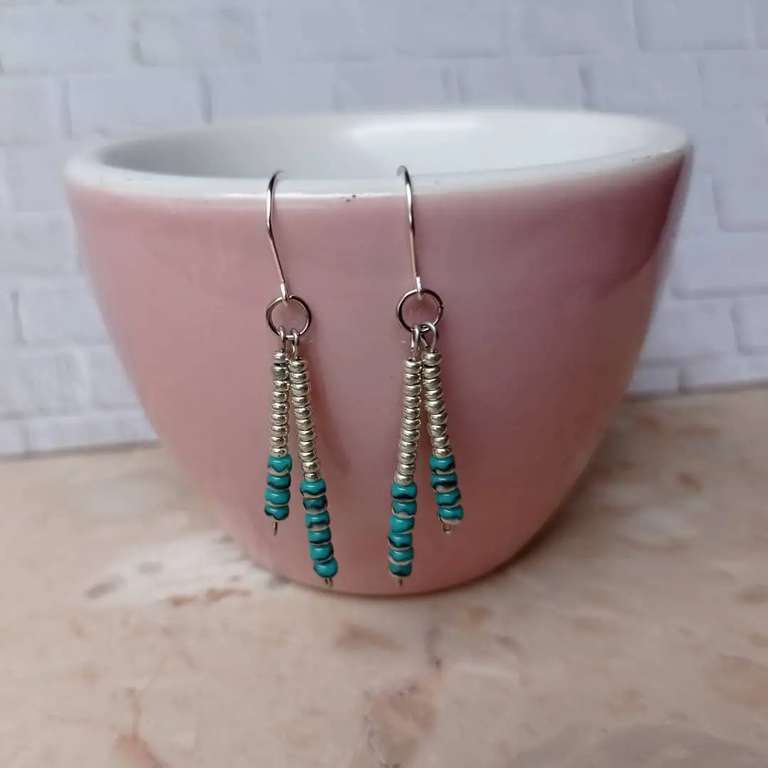 Anting turquoise beads/anting korea