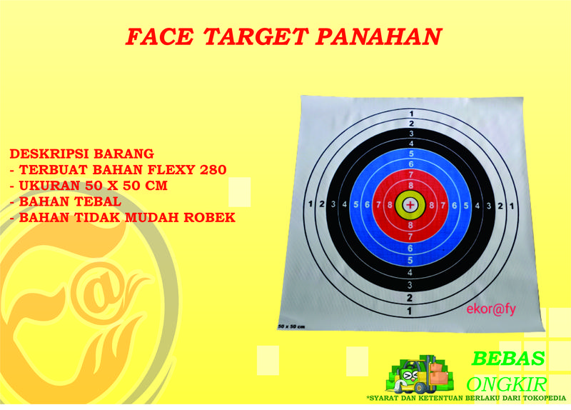 FACE TARGET / PRINT TARGET PANAHAN 50 X 50 CM 0
