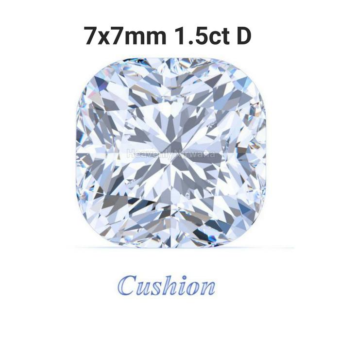 Gambar Elongated Crushed Ice Cushion Moissanite D VVS1.HQ Pass diamond tester - 8ct 1.1ratio dari HeavenlyNirwana Kab. Tangerang 3 Tokopedia