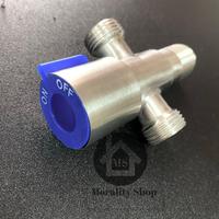 Gambar Stop Kran air Cabang T Murah stainless 20152- Keran air Shower tee H22 dari Morality olshop Kota Administrasi Jakarta Barat 5 Tokopedia