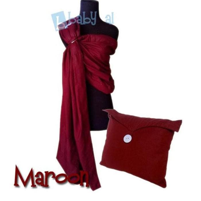 Gambar Gendongan Ring Sling - Marun Polos dari Aurel Babyshop Kota Tangerang Selatan Tokopedia