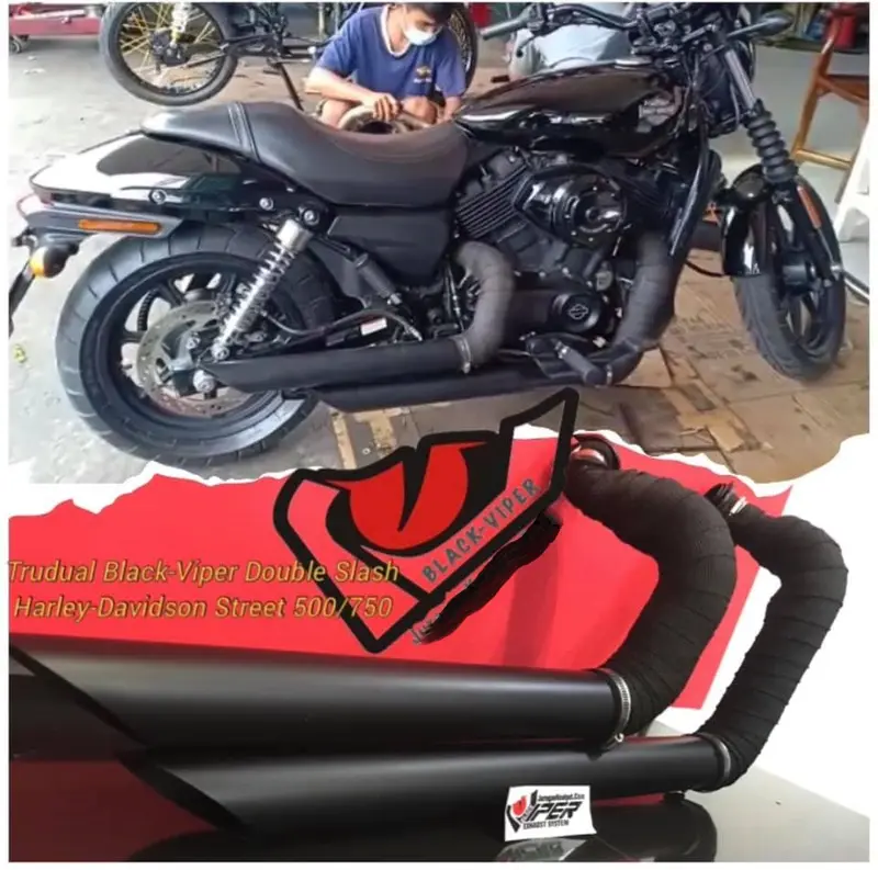 Knalpot Harley-Davidson Street 500/750 Trudual BlackViper Double Slash