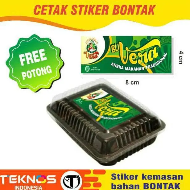 TERMURAH STIKER LABEL MAKANAN PRODUK - CUSTOM MURAH UK BESAR 0