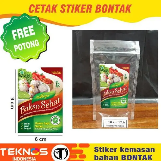 TERMURAH STIKER LABEL MAKANAN PRODUK - CUSTOM MURAH UK BESAR 2