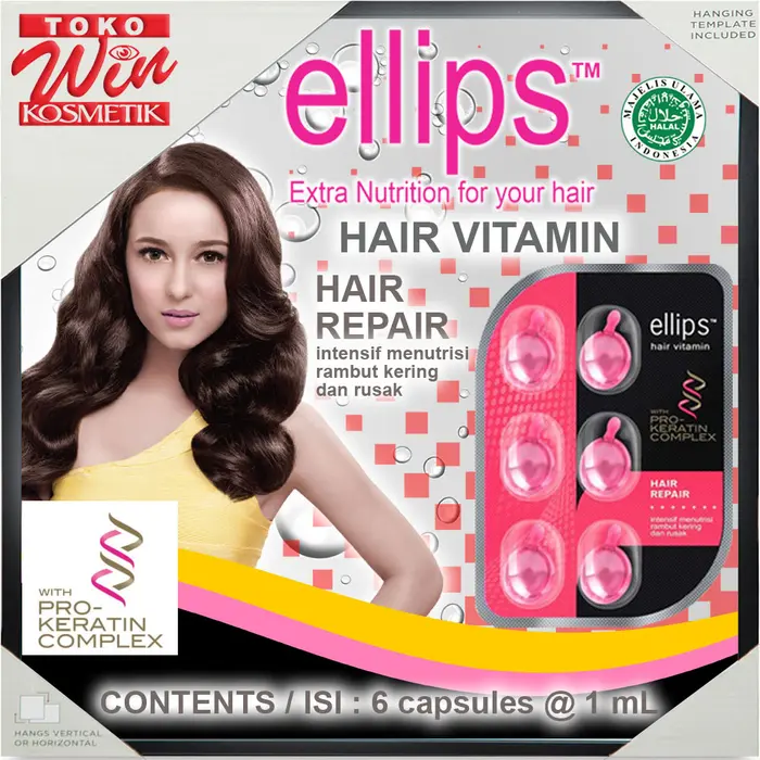 Gambar ellips Rambut Vitamin PRO KERATIN COMPLEX Blister Contents / isi 6 cap dari Toko Win Kosmetik Kab. Bekasi 4 Tokopedia
