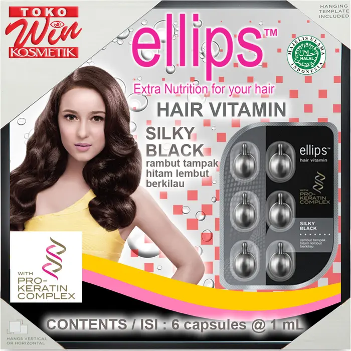 Gambar ellips Rambut Vitamin PRO KERATIN COMPLEX Blister Contents / isi 6 cap dari Toko Win Kosmetik Kab. Bekasi 3 Tokopedia