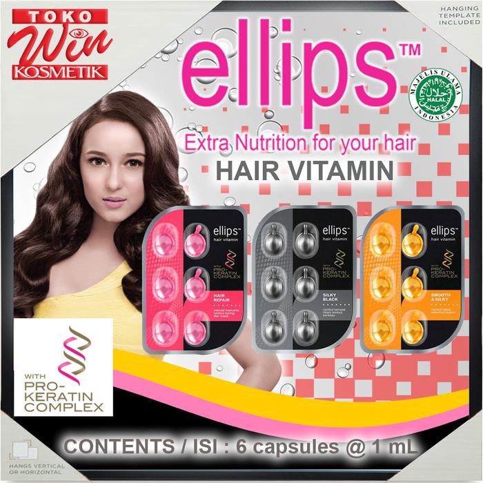 Gambar ellips Rambut Vitamin PRO KERATIN COMPLEX Blister Contents / isi 6 cap dari Toko Win Kosmetik Kab. Bekasi Tokopedia