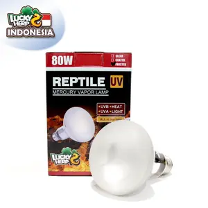 Lucky Herp Solar Mercury 80w UVA UVB all in / lampu penghangat kandang terrarium reptil tortoise kura darat / sulcata pardalis aldabra redfoot cherryhead iguana bearded dragon dll