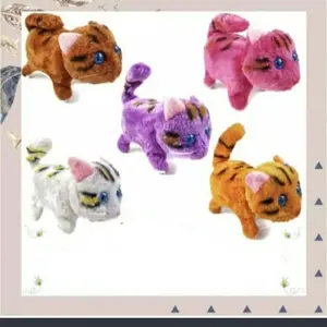 Mainan boneka kucing dan anjing jalan maju mundur bunyi