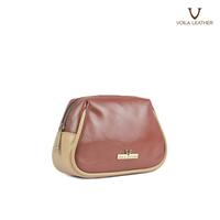 Gambar Pouch Kosmetik Kulit Asli Voila Bella Brown dari Voila Leather Kota Administrasi Jakarta Pusat 1 Tokopedia