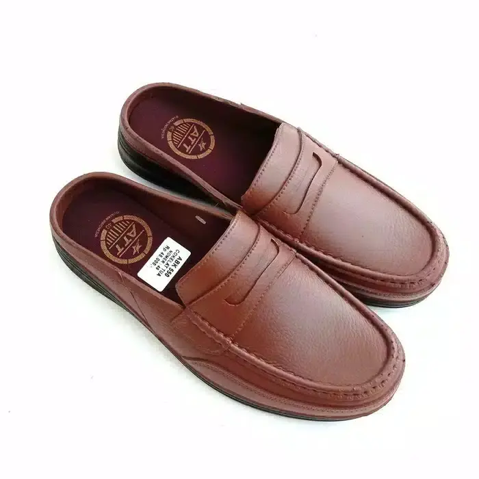 Sepatu Sandal Karet Bustong Tutong Pria ATT Murah Warna Cokelat 0