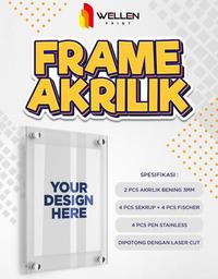 Gambar WELLEN PRINT - Cetak Frame Akrilik / Bingkai Dinding / Wall Poster Display Acrylic A2 dari WELLEN PRINT OFFICIAL Kota Administrasi Jakarta Selatan 1 Tokopedia